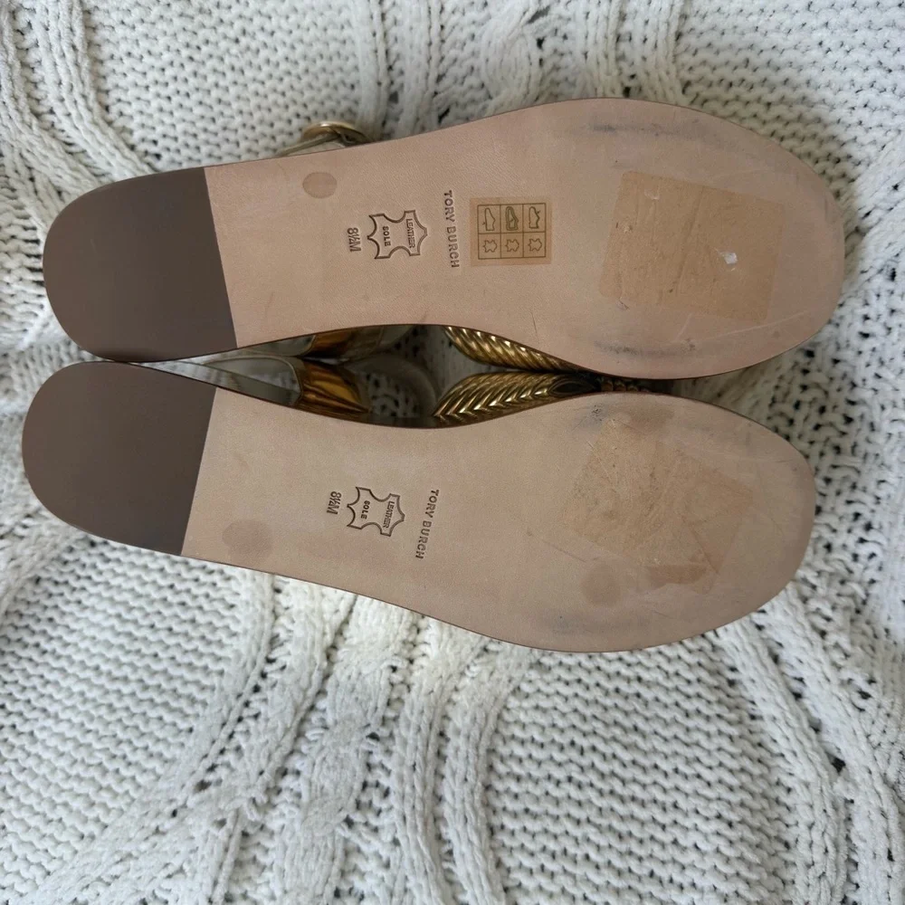 Tory Burch Bombe Cross Strap Platform Size 8 1/2